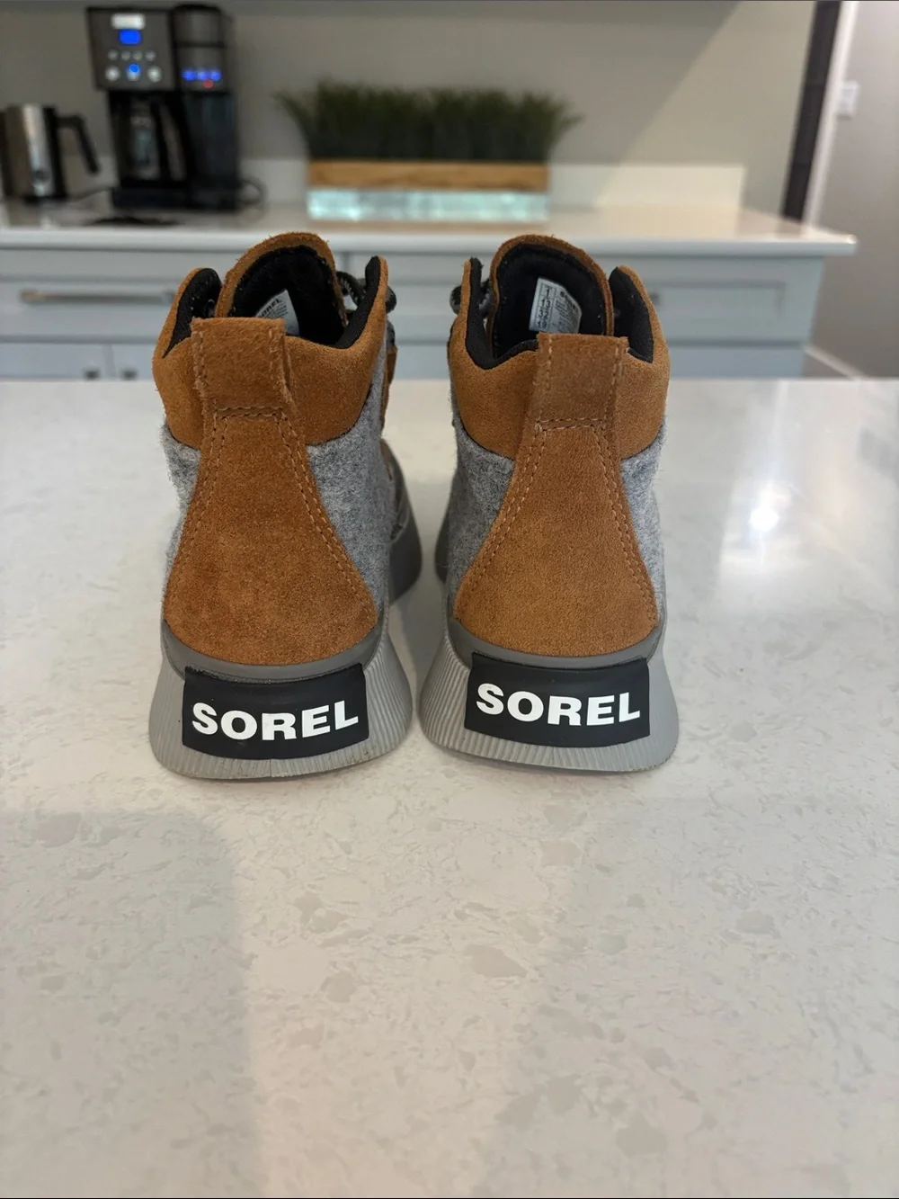 Sorel Kids Waterproof Ankle Boots in Gray, Brown and Black
